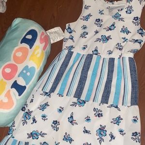 Blue and white flower dress